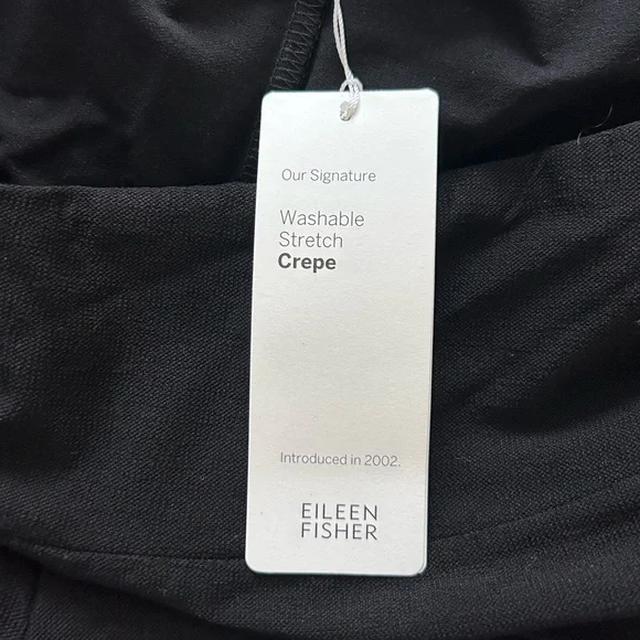 Eileen Fisher Washable Stretch Crepe Bootcut Pant in Black - Picture 3 of 4